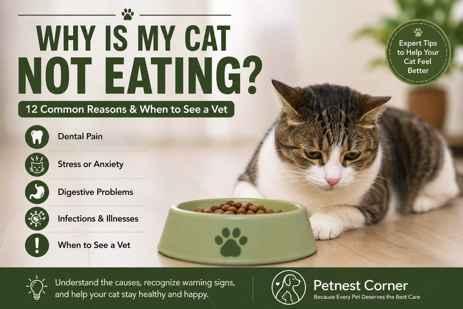 Why Is My Cat Not Eating? Complete Vet-Backed Guide